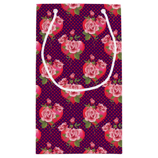 Harten en Rozen | Paarse Valentijnsdag ontdaan van Klein Cadeauzakje (Achterkant)