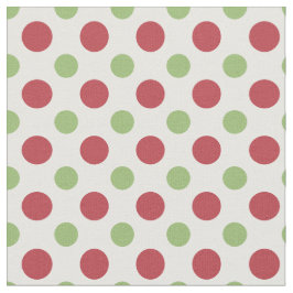 Harten en Rozen Rood Groen Wit Polka Dots Fabric Stof