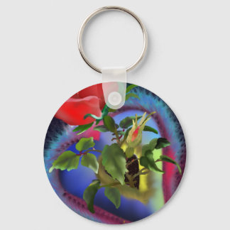 Harten en Rozen Sleutelhanger