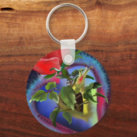 Harten en Rozen Sleutelhanger (Voorkant)