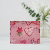 Harten en Rozen Suikerkoekjes van Gourmet Treats Briefkaart (Staand voorkant)