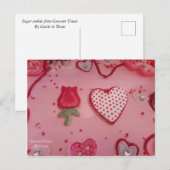 Harten en Rozen Suikerkoekjes van Gourmet Treats Briefkaart (Voorkant / Achterkant)