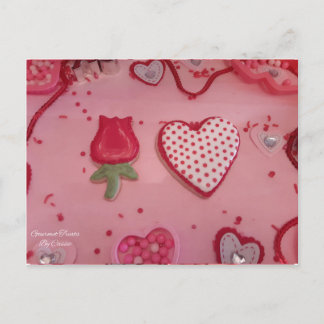 Harten en Rozen Suikerkoekjes van Gourmet Treats Briefkaart