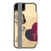 Harten en Rozen Valentijns Incipio iPhone Walle Incipio iPhone Portemonnee Hoesje (Agenda Achterkant)