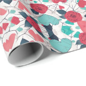 Harten en Rozen Valentijnsdag inpakpapier (Rol Hoek)