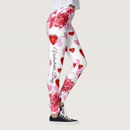 Harten en Rozen voor de Leggings van Valentijnsdag (Rechts)