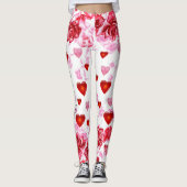 Harten en Rozen voor de Leggings van Valentijnsdag (Voorkant)