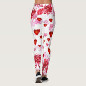 Harten en Rozen voor de Leggings van Valentijnsdag (Achterkant)