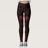 Harten en schedels leggings (Voorkant)