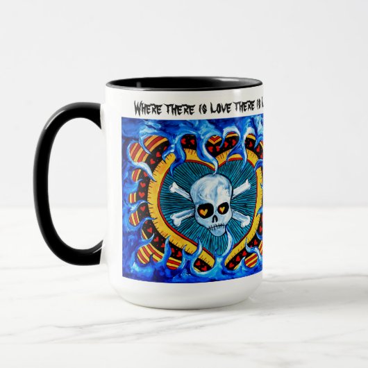 Harten en schedels mok (Links)