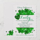 Harten en Shamrocks Uitnodiging (Voorkant / Achterkant)