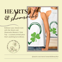 Harten en Shamrocks Vrouwen Tanktop
