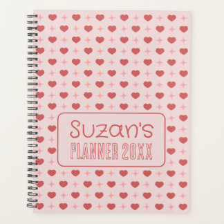 Harten en Sparkle Patroon Gepersonaliseerd Planner