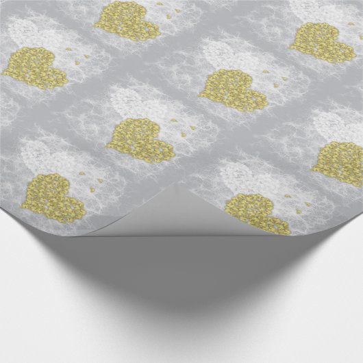 Harten en spoken van romance cadeaupapier (Hoek)