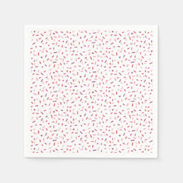 Harten en sproinkers roze paarse rode Valentijnse Servet