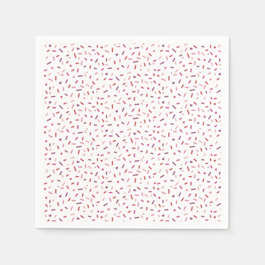 Harten en sproinkers roze paarse rode Valentijnse Servet (Voorkant)