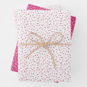 Harten en sproinkers roze Valentijnsdag Inpakpapier Vel (In situ)