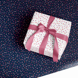 Harten en sproinkles roze marine Valentijnsdag Inpakpapier Vel