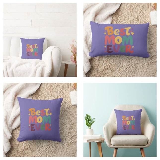 Harten en Sterren Beste Moeder Ooit Kussen (Hearts and Stars Best Mom Ever pillows)