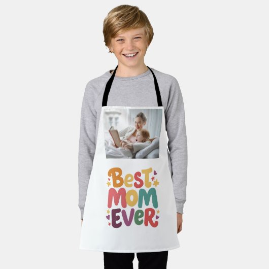 Harten en Sterren Beste Moeder Ooit Schort (Gedragen)