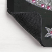 Harten en sterren Bling-muisblok Muismat (Hoek)