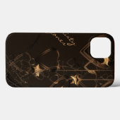 Harten en sterren - Chocolade- en Gold-draagtas Case-Mate iPhone Case (Achterkant (horizontaal))