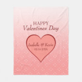 Harten en sterren fleece deken (Voorkant)