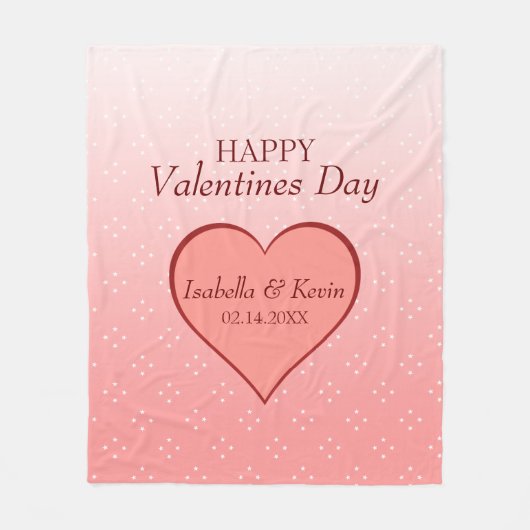 Harten en sterren fleece deken (Voorkant)