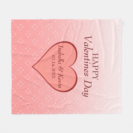 Harten en sterren fleece deken (Voorkant (Horizontaal))