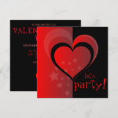 Harten en sterren Laten we de Valentijn van de par Kaart (Voorkant / Achterkant)