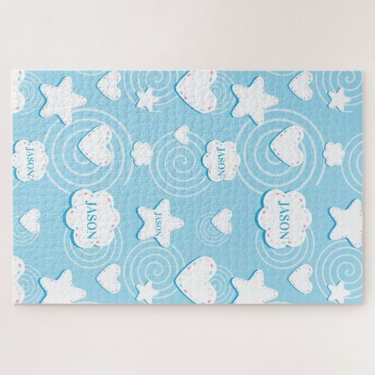 Harten en sterren legpuzzel (Horizontaal)