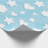 Harten en sterren patch 3D Cadeaupapier (Hoek)