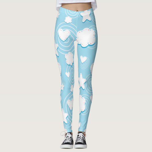 Harten en sterren patch leggings (Voorkant)