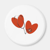 Harten en Stethoscoop Magneet (Voorkant)