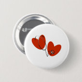 Harten en stethoscoop ronde button 5,7 cm (Voorkant /achterkant)