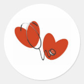 Harten en Stethoscoop Stickers (Voorkant)