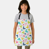 Harten en stippen in doodle stijl schort (Insitu)