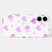 Harten en Stippen Waterverf Patroon Roze Case-Mate iPhone Case (Achterkant (horizontaal))
