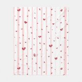 Harten en strips fleece deken (Voorkant)