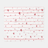 Harten en strips fleece deken (Voorkant (Horizontaal))