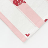 Harten en strips fleece deken (Hoek)