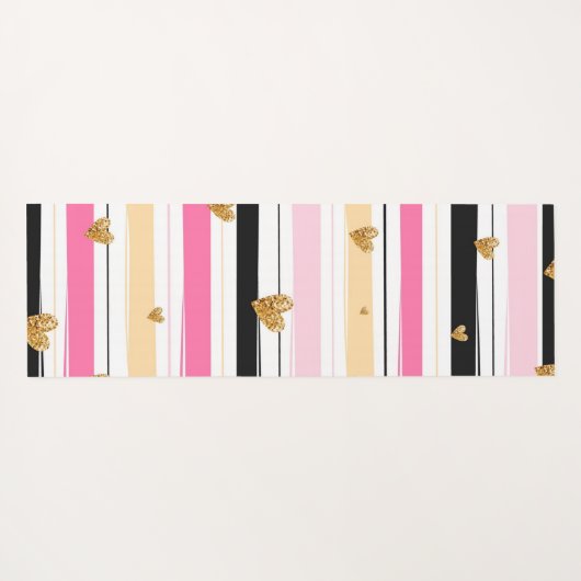 Harten en strips yogamat (Achterkant (horizontaal))