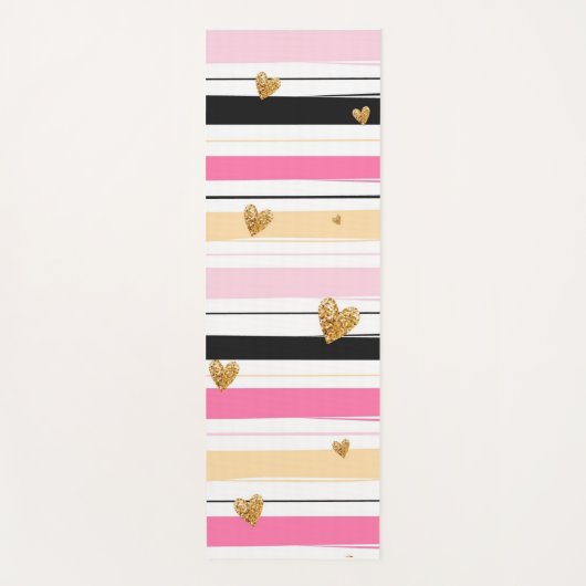 Harten en strips yogamat (Voorkant)