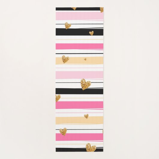 Harten en strips yogamat (Achterkant)