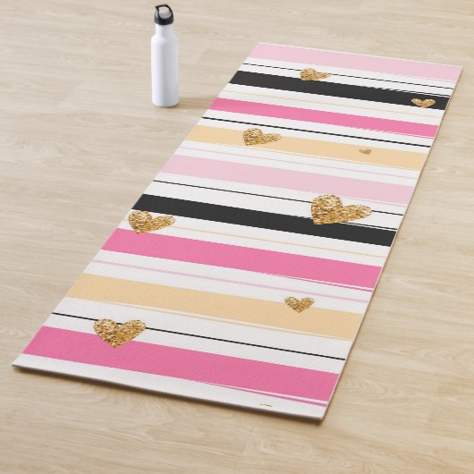 Harten en strips yogamat (In situ)