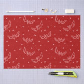 Harten en vleugels op rood tissuepapier (Craft)