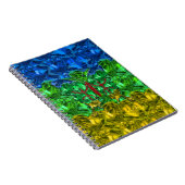 Harten en vlinder op achtergrond van Amazigh-vlag Notitieboek (Rechterzijde)