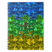 Harten en vlinder op achtergrond van Amazigh-vlag Notitieboek (Voorkant)