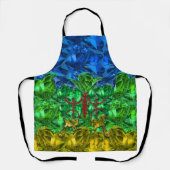 Harten en vlinder op achtergrond van Amazigh-vlag Schort (Voorkant)