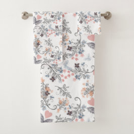 Harten En Vlinders Bloemstuk Bad Handdoek